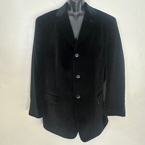 Wilke-Rodriguez Black Velvet Blazer 48L Gently worn Gently worn 100% cotton